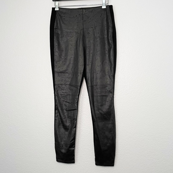 Lysse Pants - LYSSE Buffed Faux Leather Suede Ponte Leggings M Black